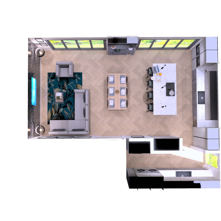 Kitchen layout plan